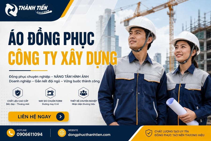 Áo đồng phục công ty xây dựng chất lượng cao