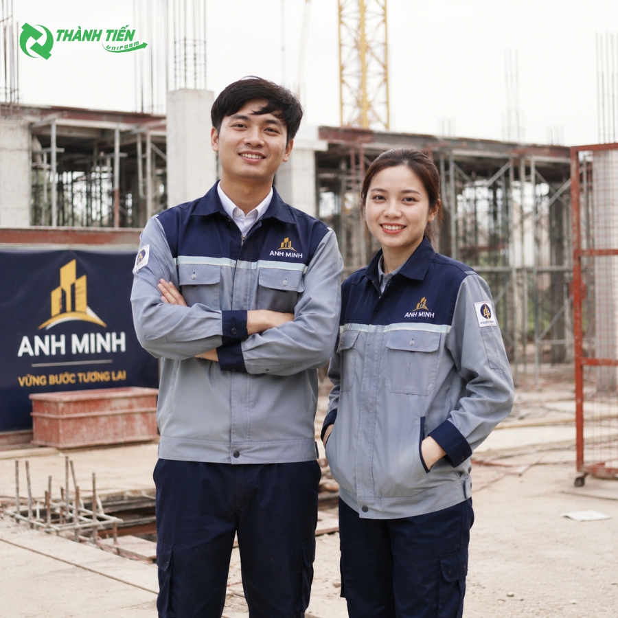 Mẫu o đồng phục công ty xây dựng chất lượng cần đảm bảo các yếu tố an toàn