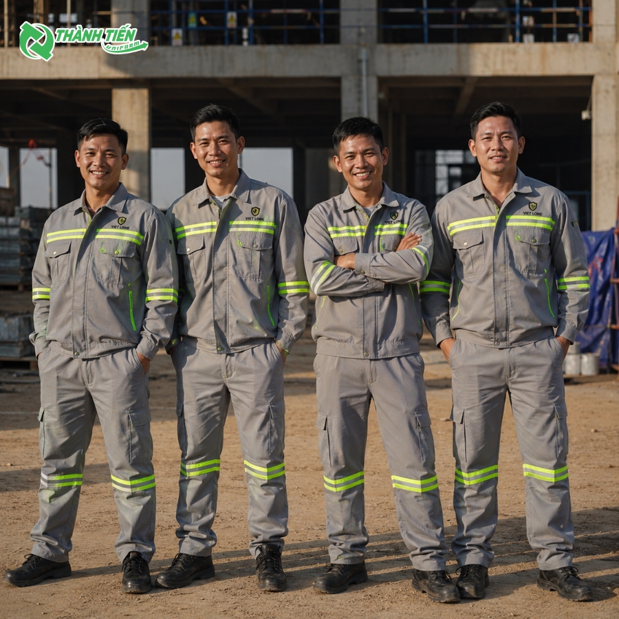 Mẫu quần áo xây dựng quản quang phổ biến 