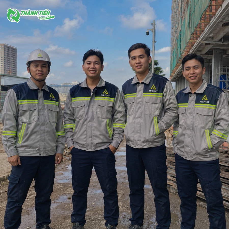 Áo đồng phục công ty xây dựng đẹp