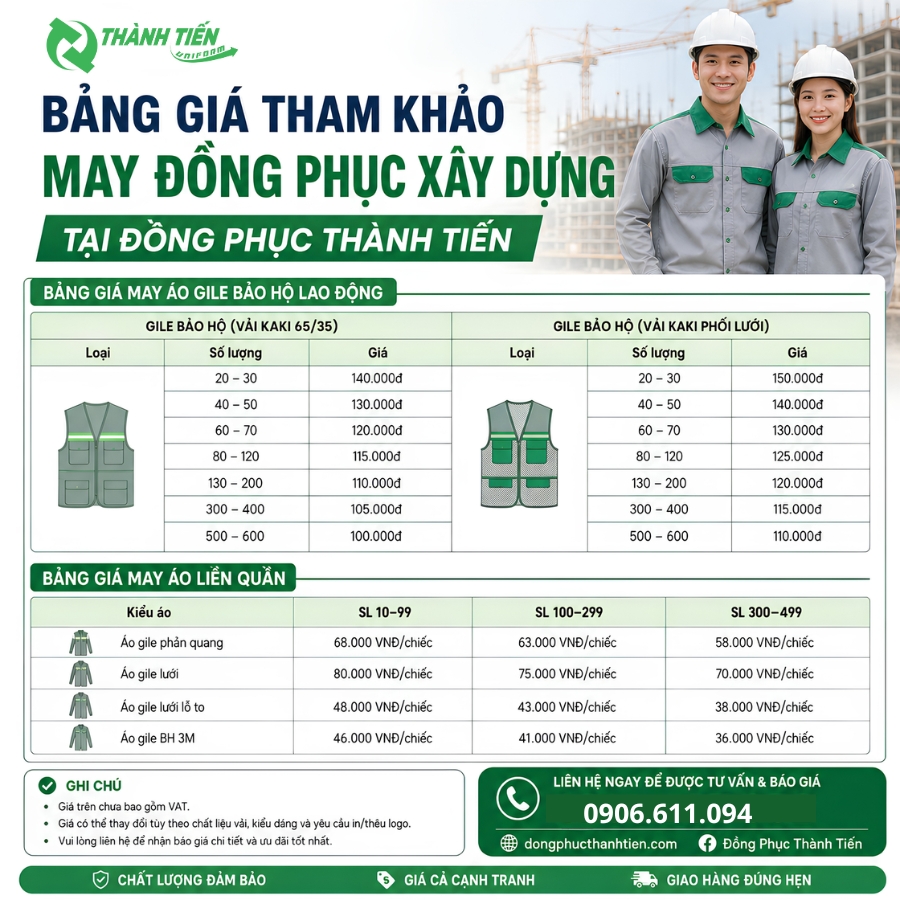 Bảng giá tham khảo 