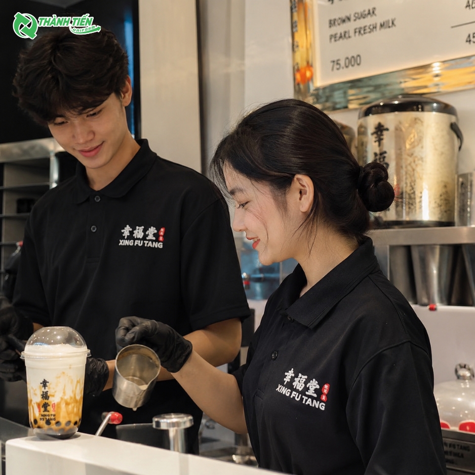 Đồng phục quán trà sữa Xing Fu Tang