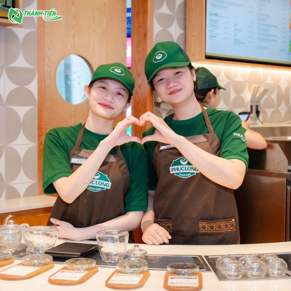 Đồng phục quán trà sữa Phúc Long