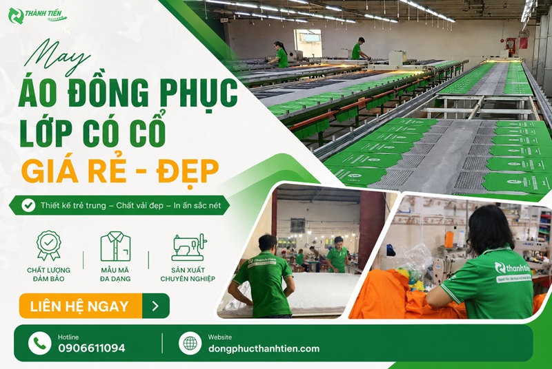 Đặt may áo đồng phục lớp có cổ tại Đồng Phục Thành Tiến