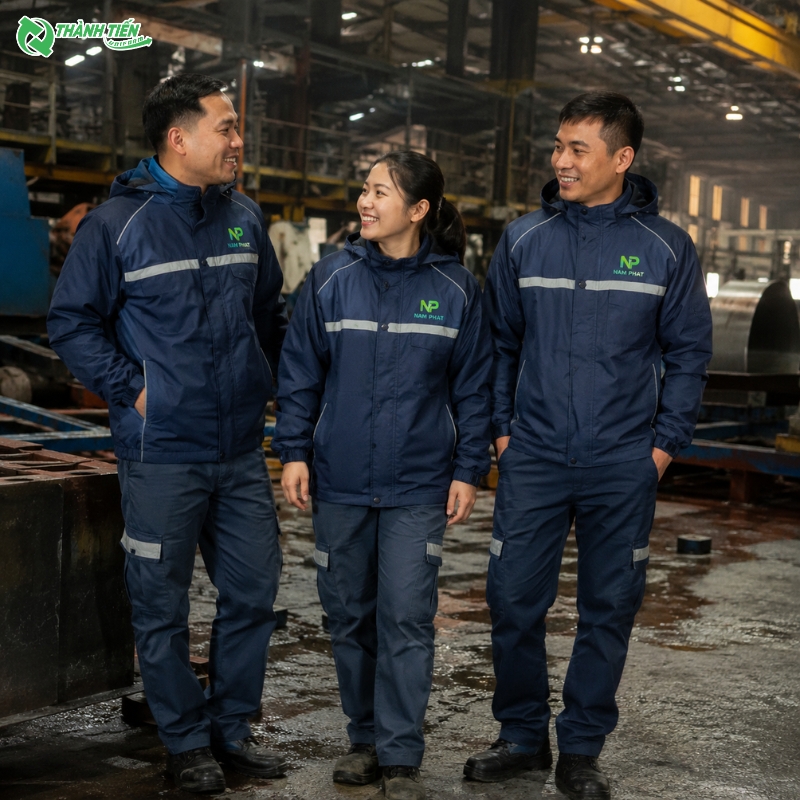 Mẫu đồng phục mùa đông giữ ấm tốt, mang lại sự thoải mái cho người lao động.