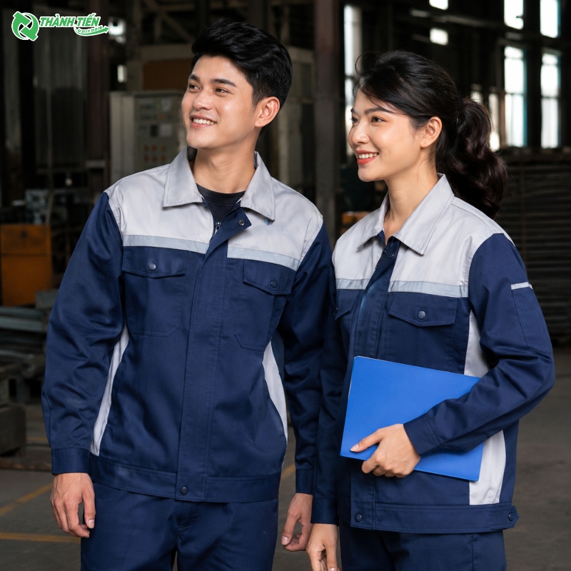 Mẫu áo khoác đồng phục công nhân chất lượng cao