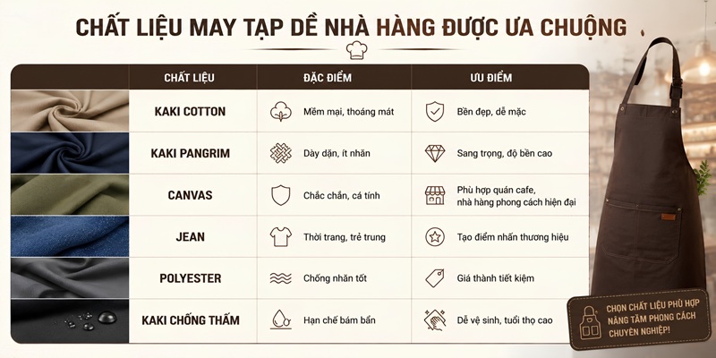 chat lieu vai may tap de nhan vien phuc vu