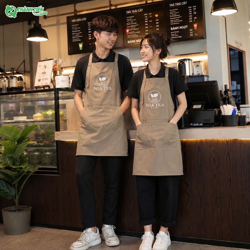 Mẫu tạp dề đồng phục đẹp giúp nhân viên chuyên nghiệp