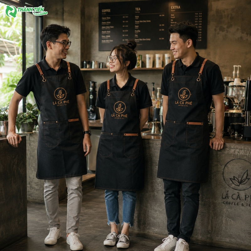 In tạp dề số lượng ít cho tiệm bánh, quán ăn