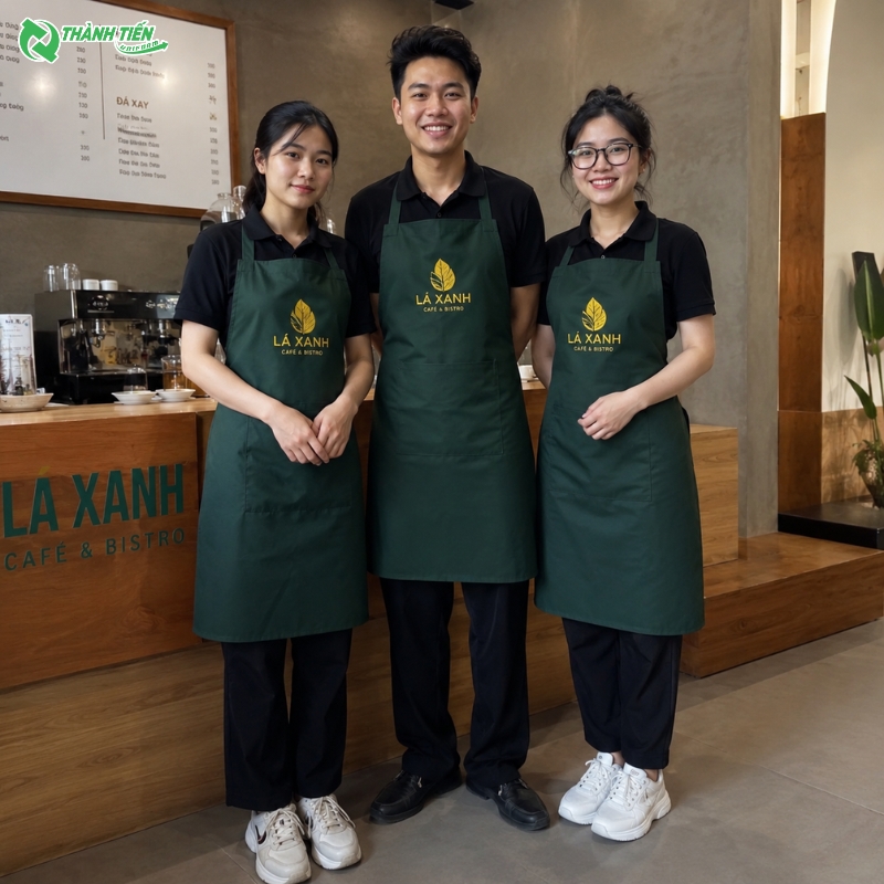 Mẫu tạp dề phục vụ nhà hàng hiện đại, bền đẹp và tiện dụng