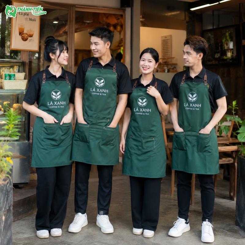 Tạp dề phục vụ giúp nhân viên luôn gọn gàng, lịch sự