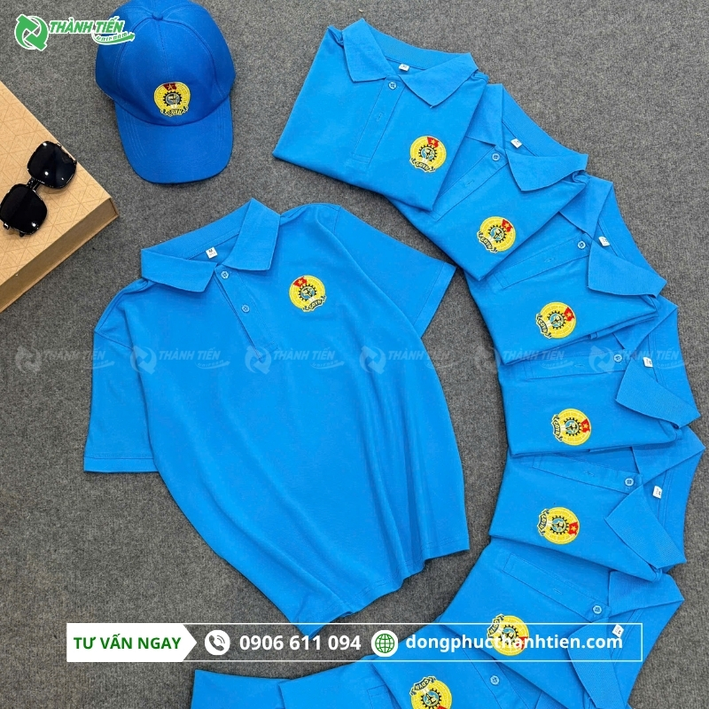 Mẫu áo polo đồng phục công đoàn chất vải tốt