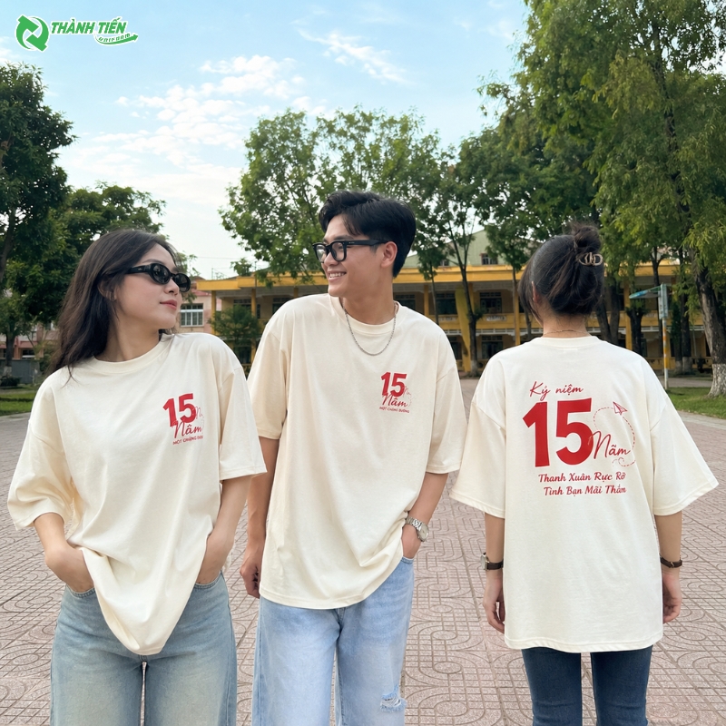 Mẫu áo thun họp lớp kiểu Oversize trẻ trung năng động 