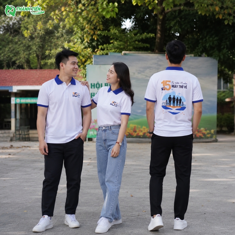 Mẫu áo polo đồng phục họp lớp 15 năm được yêu thích