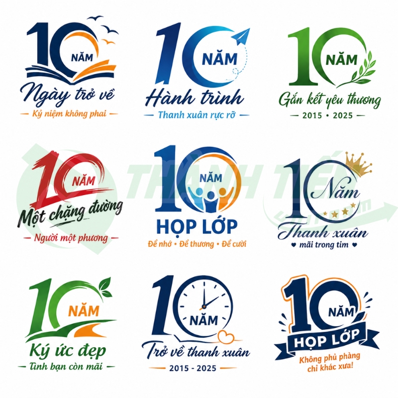 Một số mẫu logo 20 năm họp lớp đẹp in trên áo thun