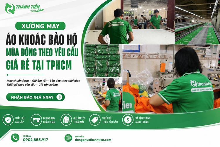 Cơ sở đặt may áo khoác bảo hộ uy tín, giá rẻ