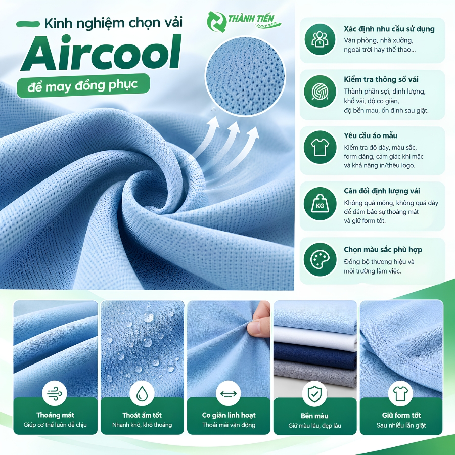 Kinh nghiệm chọn vải Aircool
