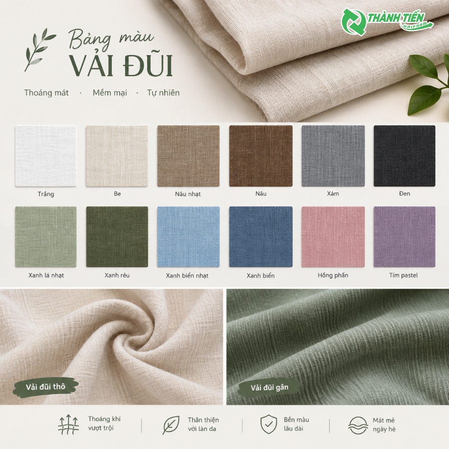 Bảng màu vải đũi